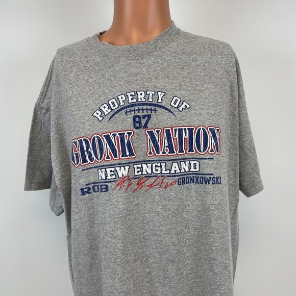 Rob Gronkowski New England Patriots Gronk Nation Jersey T Shirt NFL Football XL - Picture 1 of 4